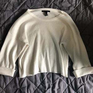 Cropped Forever 21 White Sweater